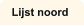 Lijst noord